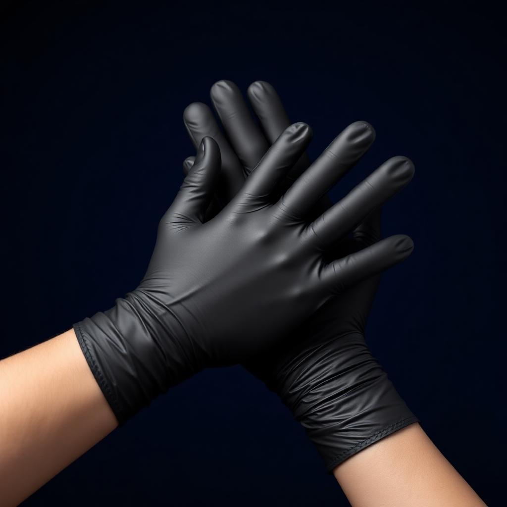 ULLE black nitrile gloves