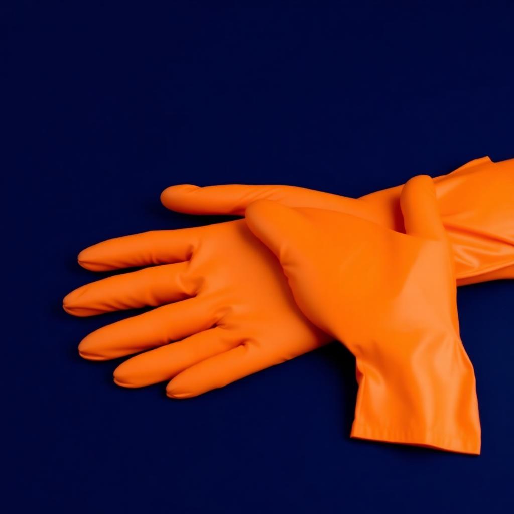 ULLE orange nitrile gloves
